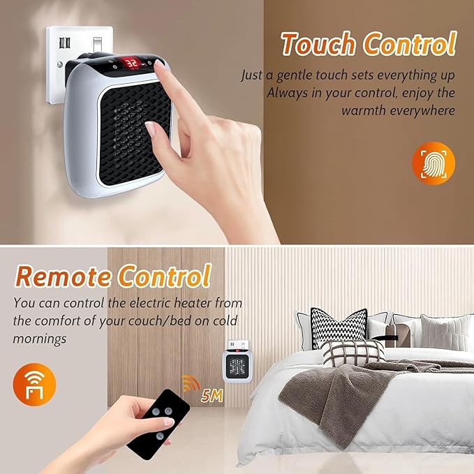 Electric- Handy Room Heater With Remote Control (800W)